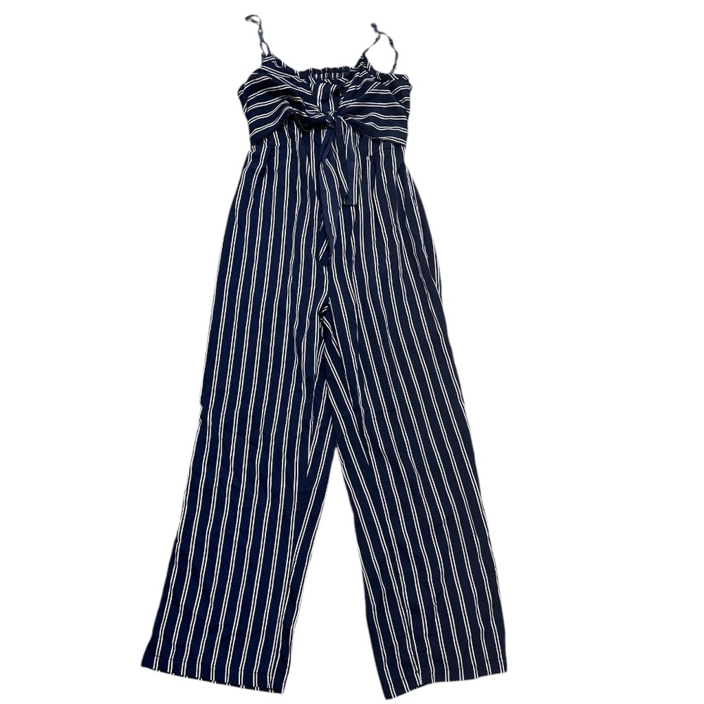 Blue Striped Jumpsuit Size S